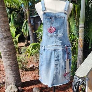 Free People x Driftwood Daisy Embroidered Dress Jumper NWT